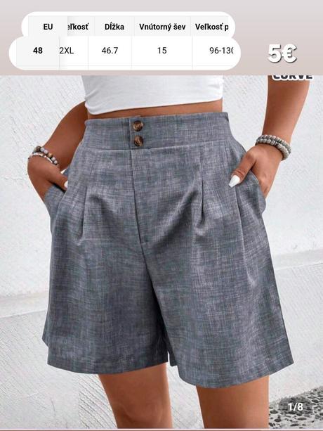 Dámske kraťase, xxl