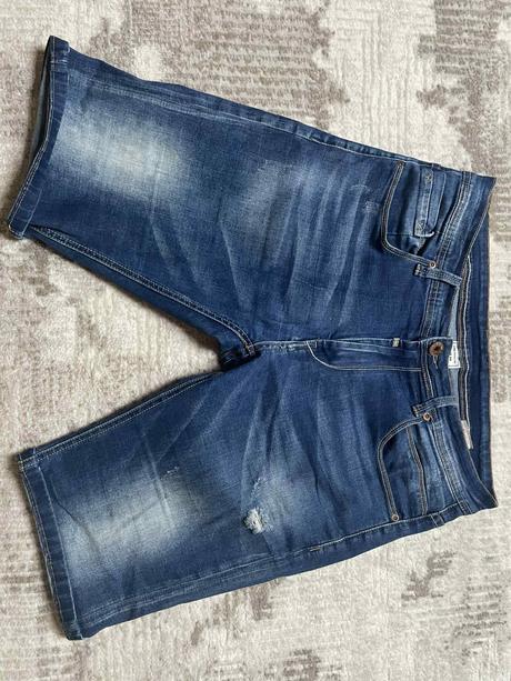 Pánske riflové kraťasy, denim,m