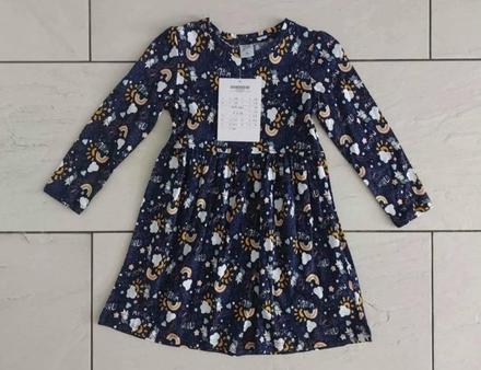 Tmavomodré šaty dr. veľ. 104, kik,104