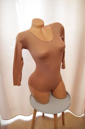 Hnedý body top, xs, xs