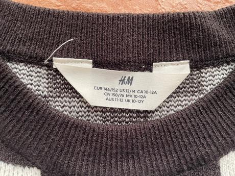 Kockovany svetrik, h&m,146
