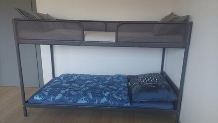 Poschodova postel ikea tuffing, šírka (cm): 90,dĺžka (cm): 200