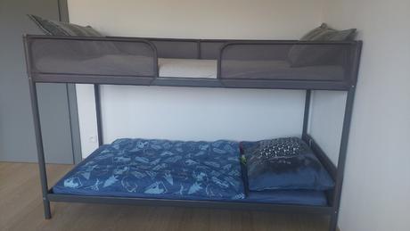 Poschodova postel ikea tuffing, šírka (cm): 90,dĺžka (cm): 200