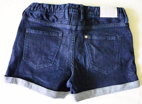 Riflové trblietavé kraťasy, h&m,140