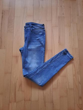 Modre rifle skinny, takko,m