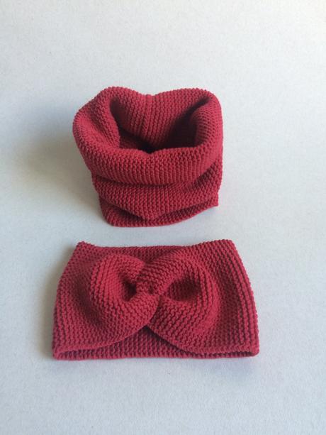 Pletený set - 25cm nákrčník,