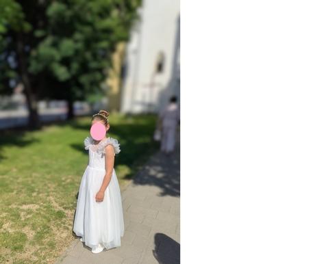 Dievčenské biele šaty na 1.sväté prijímanie, 134