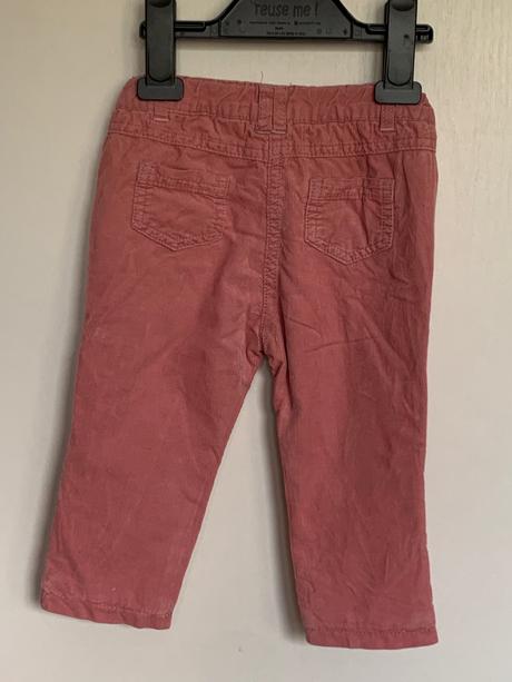 C&a podšité menčestrové nohavice hello kitty, c&a,80