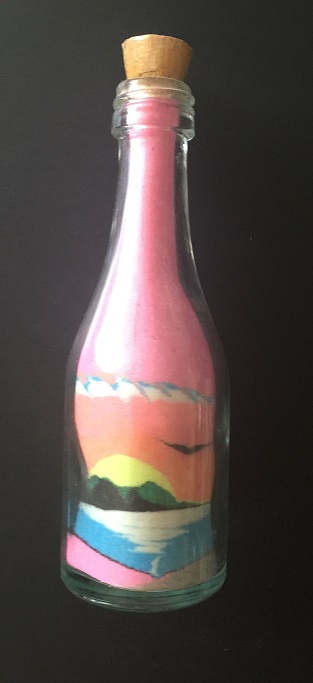 Fľaštička s farebným pieskom, 