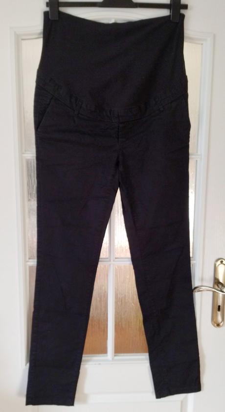 Tehotenské čierne nohavice h&m mama, h&m,l