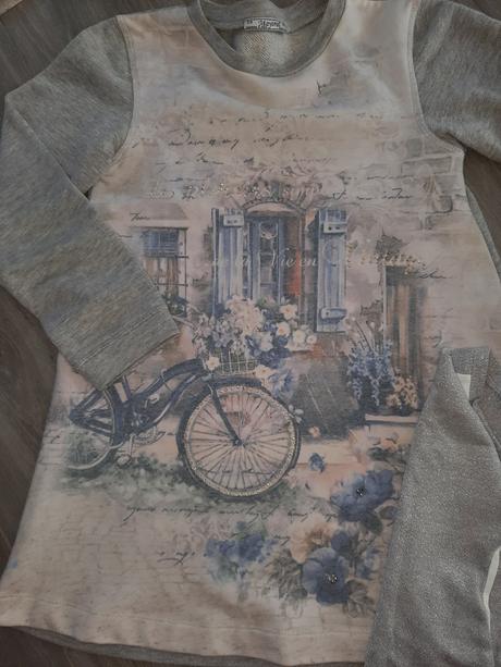 Luxusna predlzena mikina a tricko s kamienkami, mayoral,122