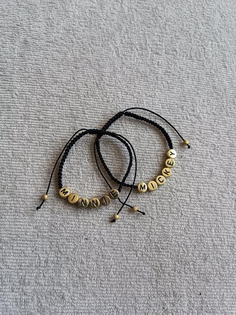 Handmade párové náramky "mickey & minnie", 