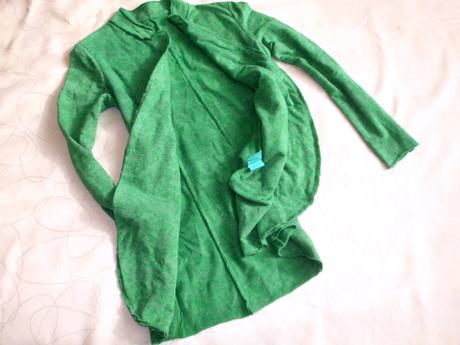 Zelená potlač kardigan, s