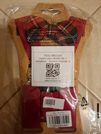 Sviatocne detske traky s motylikom, 