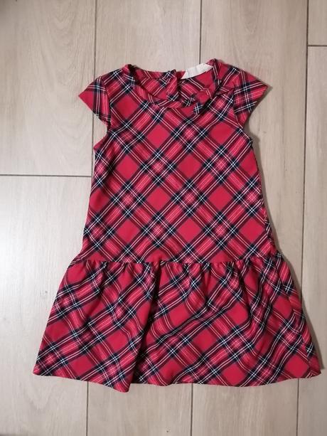 Kárované šaty, h&m,116