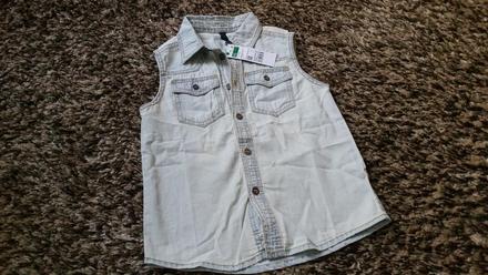 Riflová frajerská vesta s visačkou, benetton,110