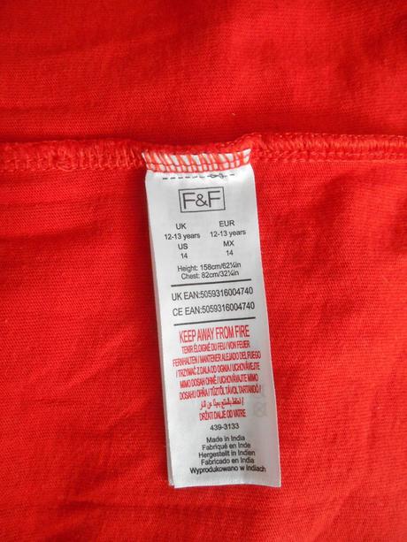Pyžamové tričko f&f na 12-13 rokov, f&f,158