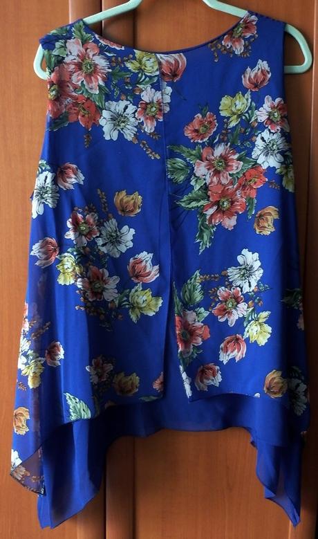 Modrá blúzka na ramienka, v. 2xl, xxl