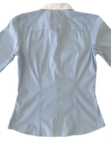 H&m slim office blúzka kontrastný biely golier s, h&m,36