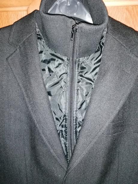 Pánske čierne športové sako so zipsom, f&f,m