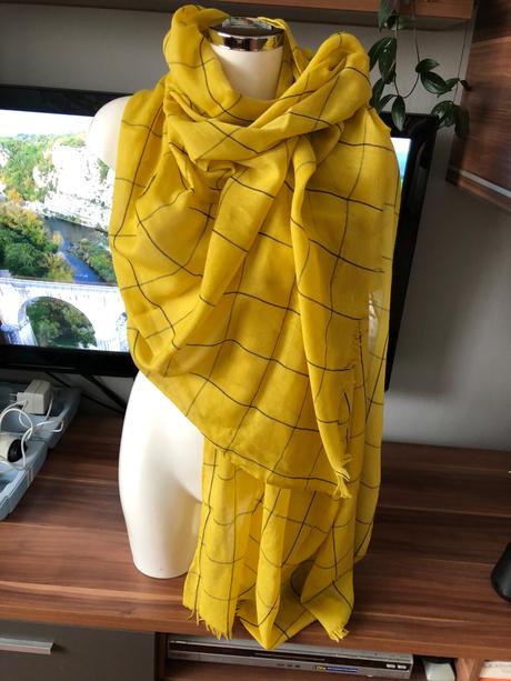 Zlty vacsi šal, orsay,xxl
