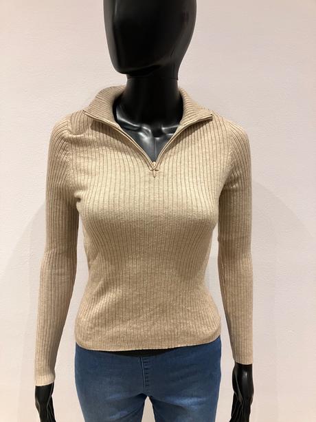 Dámsky rebrovaný rolák (s), mango,s