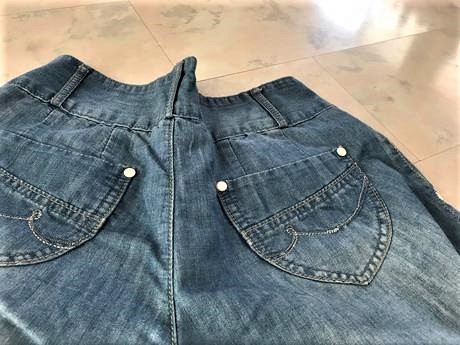 Voľné nabraté baggy tenké rifle, m