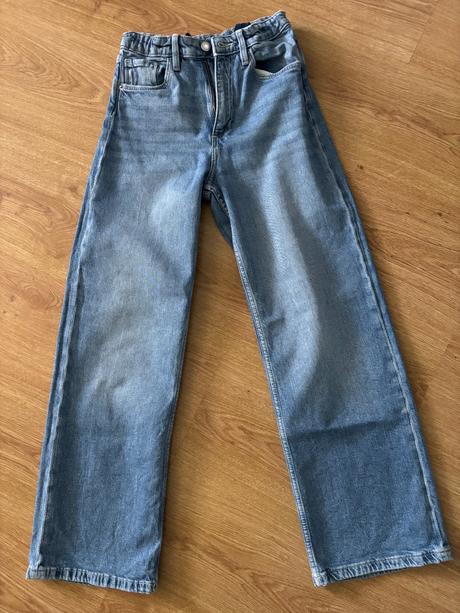 Široké džínsy, h&m,146