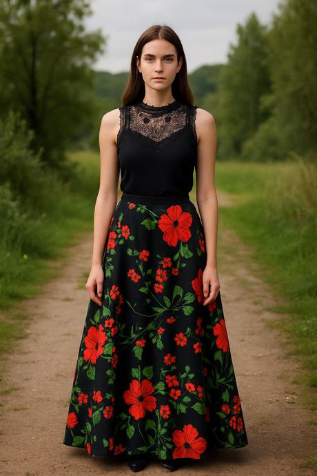 Nádherná kvetinová sukňa , velkost s, s