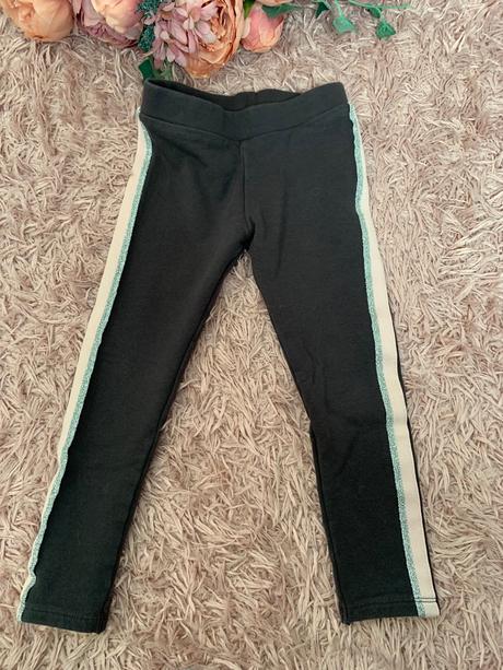 Zateplené leginy s lampasmi, h&m,104