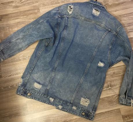 Krásna predĺžená riflová bunda, xl