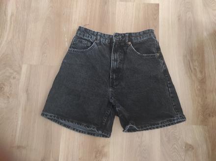 Riflové mom fit šortky, zara,s