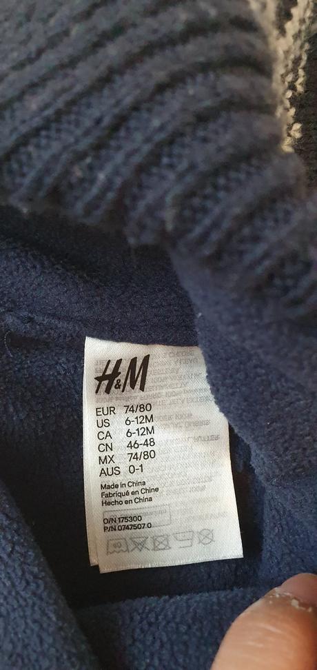 Ciapka h&m 74/80, h&m,74