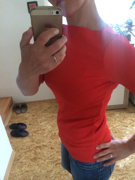 Oranžové tričko, h&m,m / s