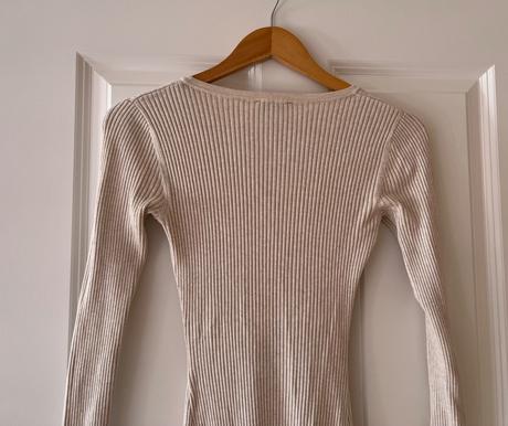 Krémové pleteninové šaty, tally weijl, m/38, tally weijl,m