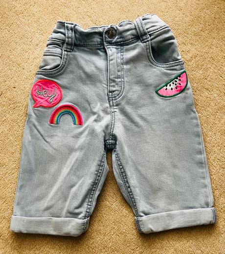 Rifľové kraťase do pol lýtok pre dievča, f&f,116