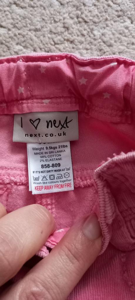 Menčestrové nohavice 74, next,74