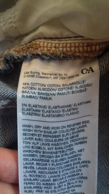 Rifľové šortky, c&a,158