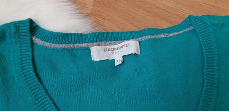 Tyrkysový sveter, clockhouse,xs