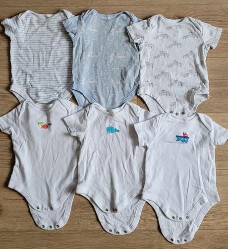Body s krátkym rukávom 6ks, f&f,80