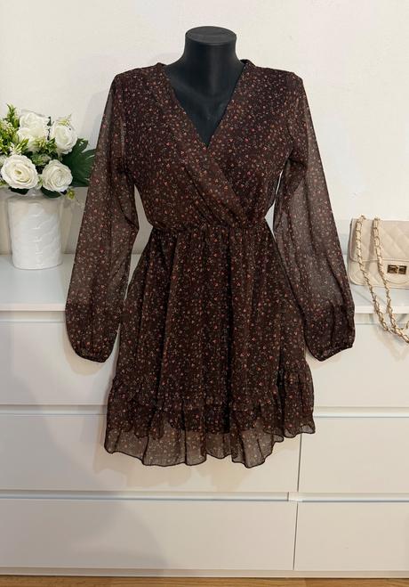 Romantické kvetinové šaty jemný vintage vzor, s