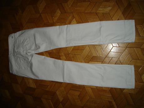 Biele moderné potrhané rifle, mango,34