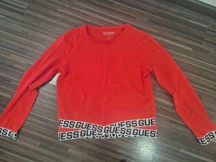 Guess červený cropp top, guess,s
