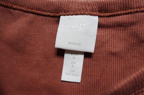 Vrúbkované tričko h&m basic, h&m,s