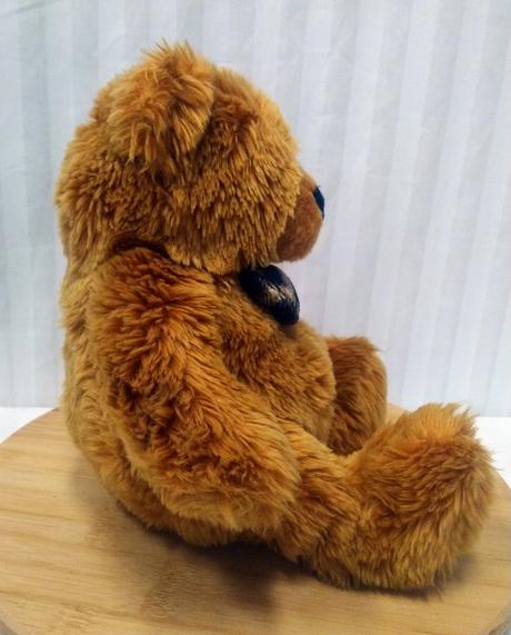 Plyšový hnedý medveď s mašlou, keel toys, 25 cm,