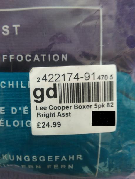 5x pánske - chlapčenské boxerky zn. lee cooper, lee cooper,164