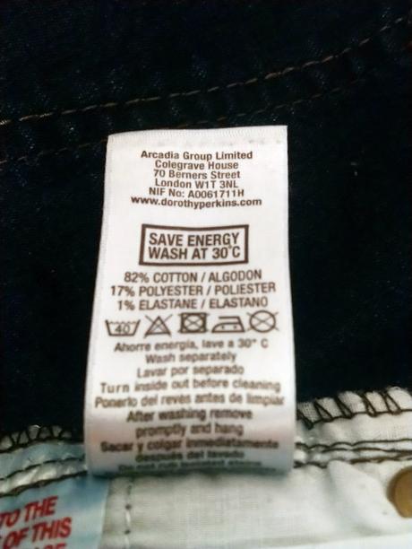 Dámske modré elastické rifle, dorothy perkins, l, dorothy perkins,l