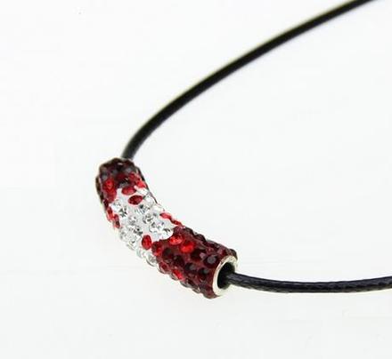 Shamballa valček - melírovaný červený, 