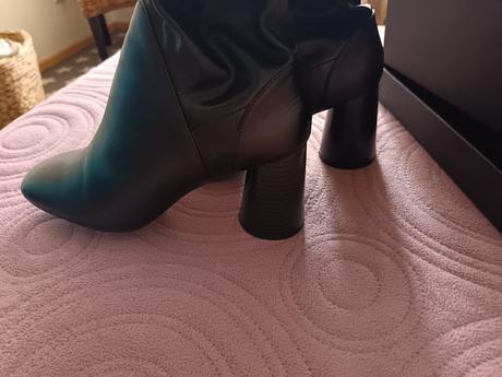 Dámske čižmy kožené, čierne v. 40 zara, zara,40
