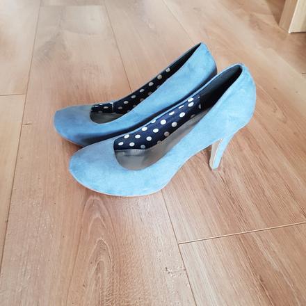 Modré lodičky platforma 39, 39